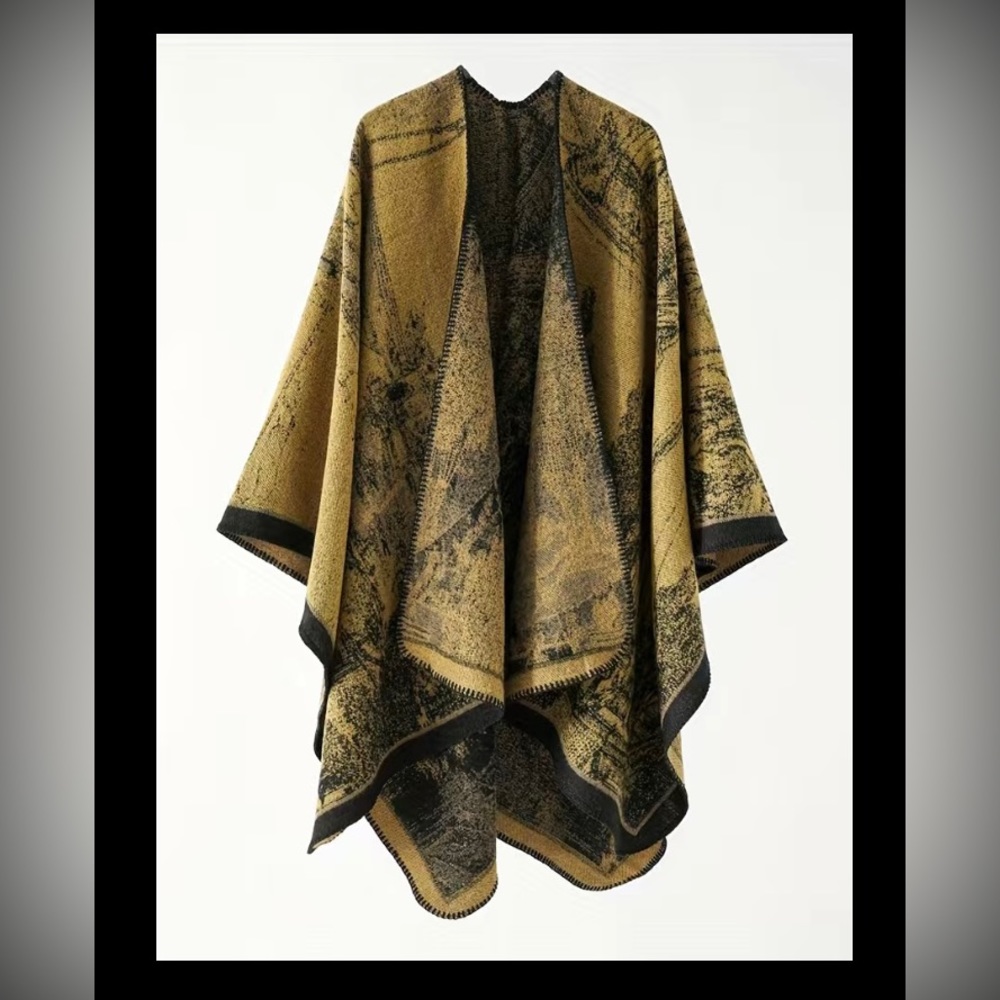 Beautiful Patterned Cape Cardigan - Picture 4 of 9